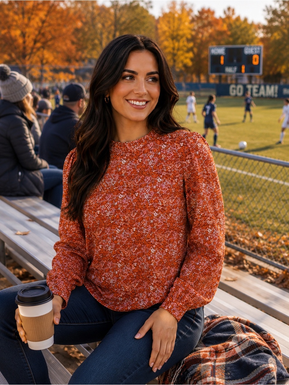 Universal Thread Floral Blouse, Large